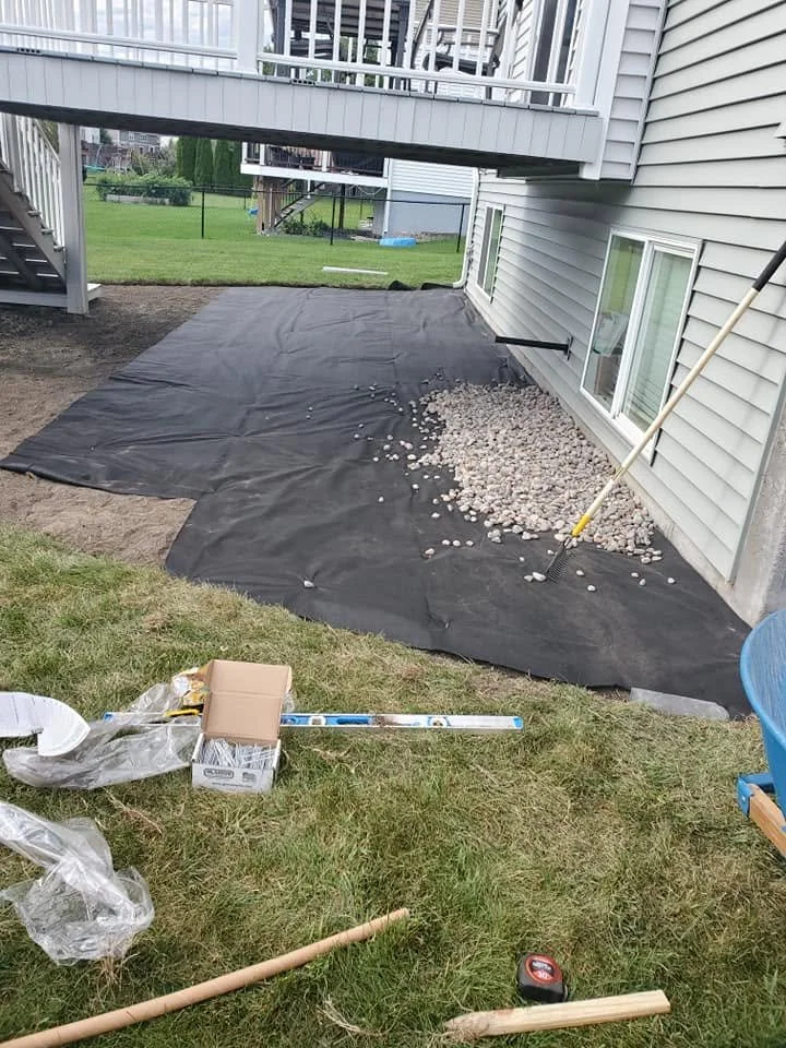 New rock installation process (before)