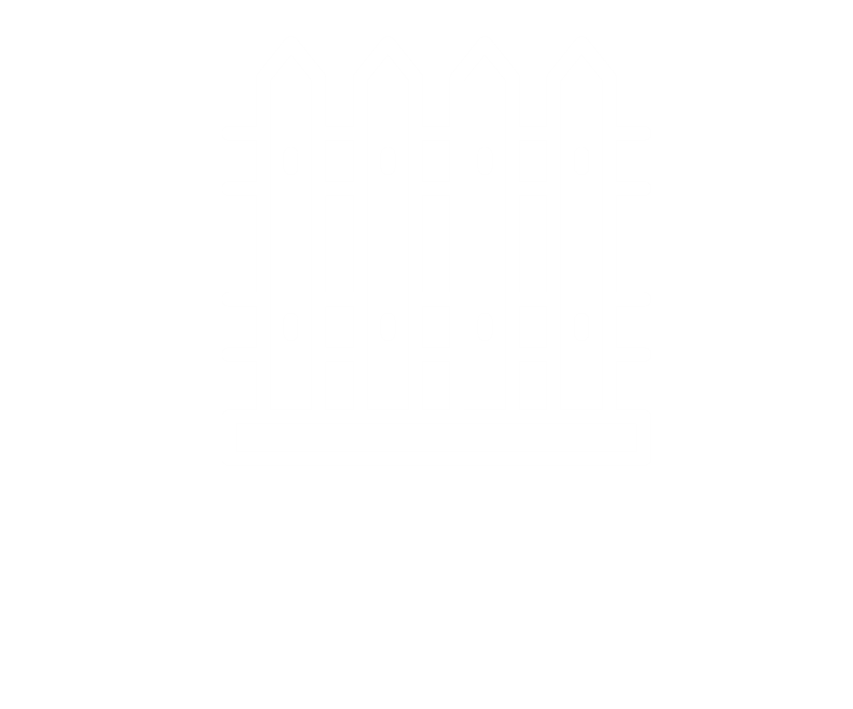 White outline illustration of a wooden fence with vertical slats and a base, set against a black background, with the words 'Wood Fence' underneath.