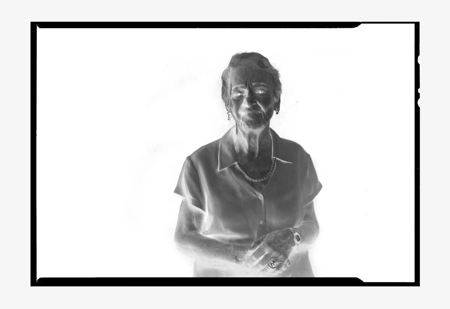 The Master Negative of a large-format portrait, preserved as the original photographic record within a family archive.