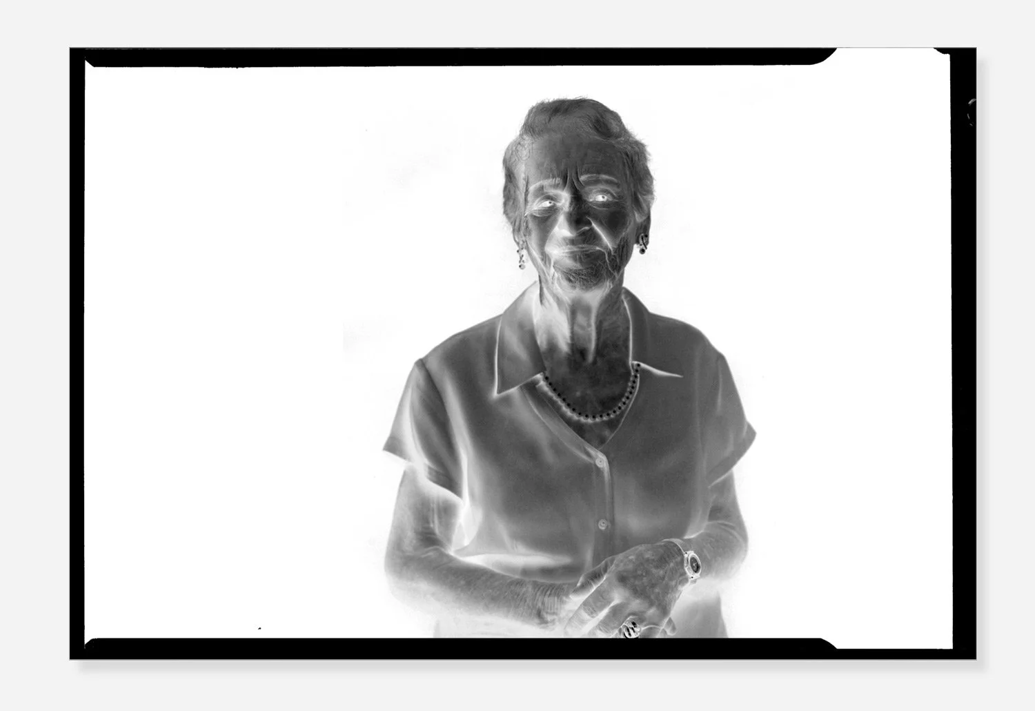 The Master Negative of a large-format portrait, preserved as the original photographic record within a family archive.