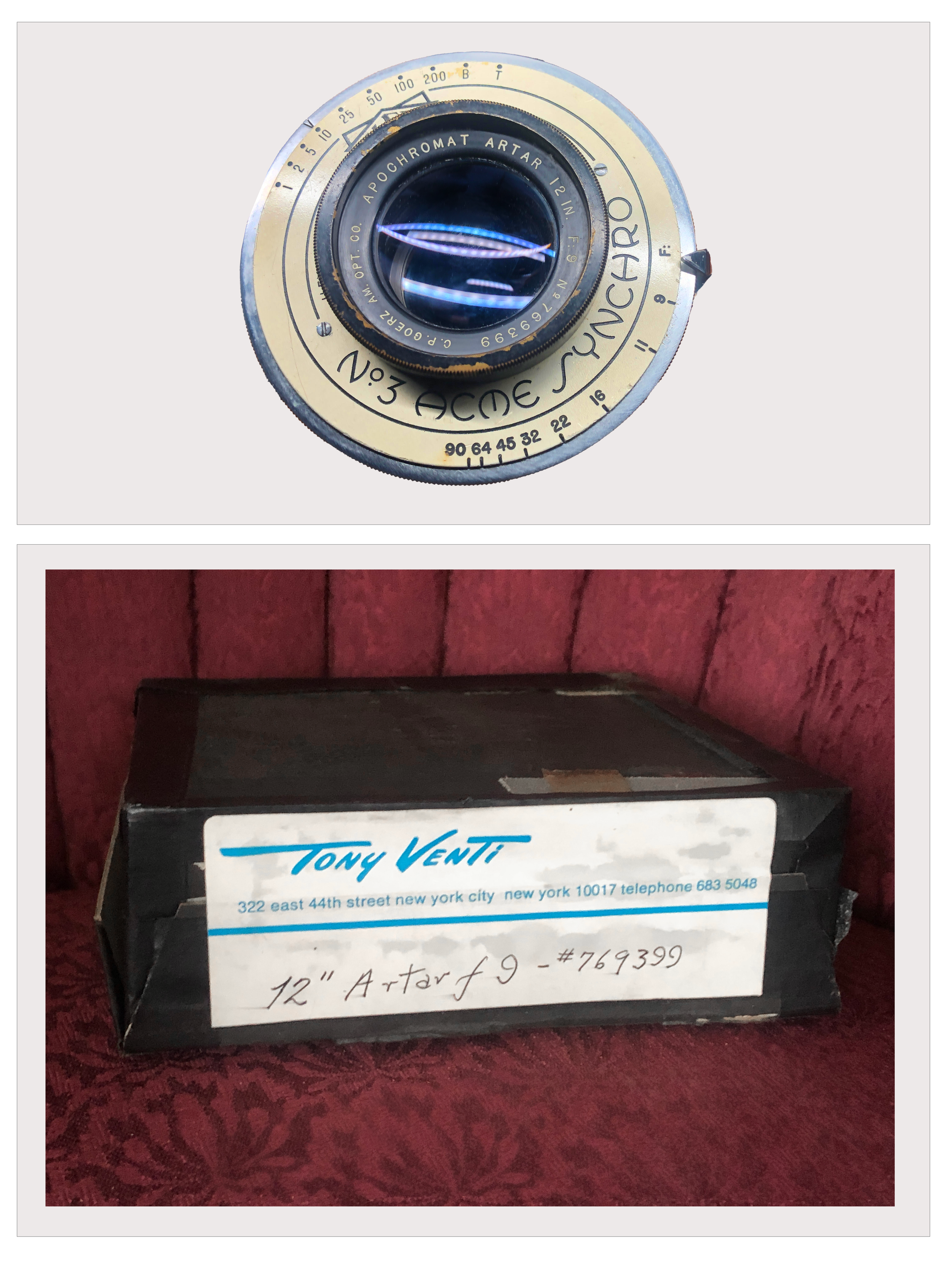 Vintage Goerz Artar 12 inch portrait lens used by photographer Kandrzej to create gelatin silver prints.