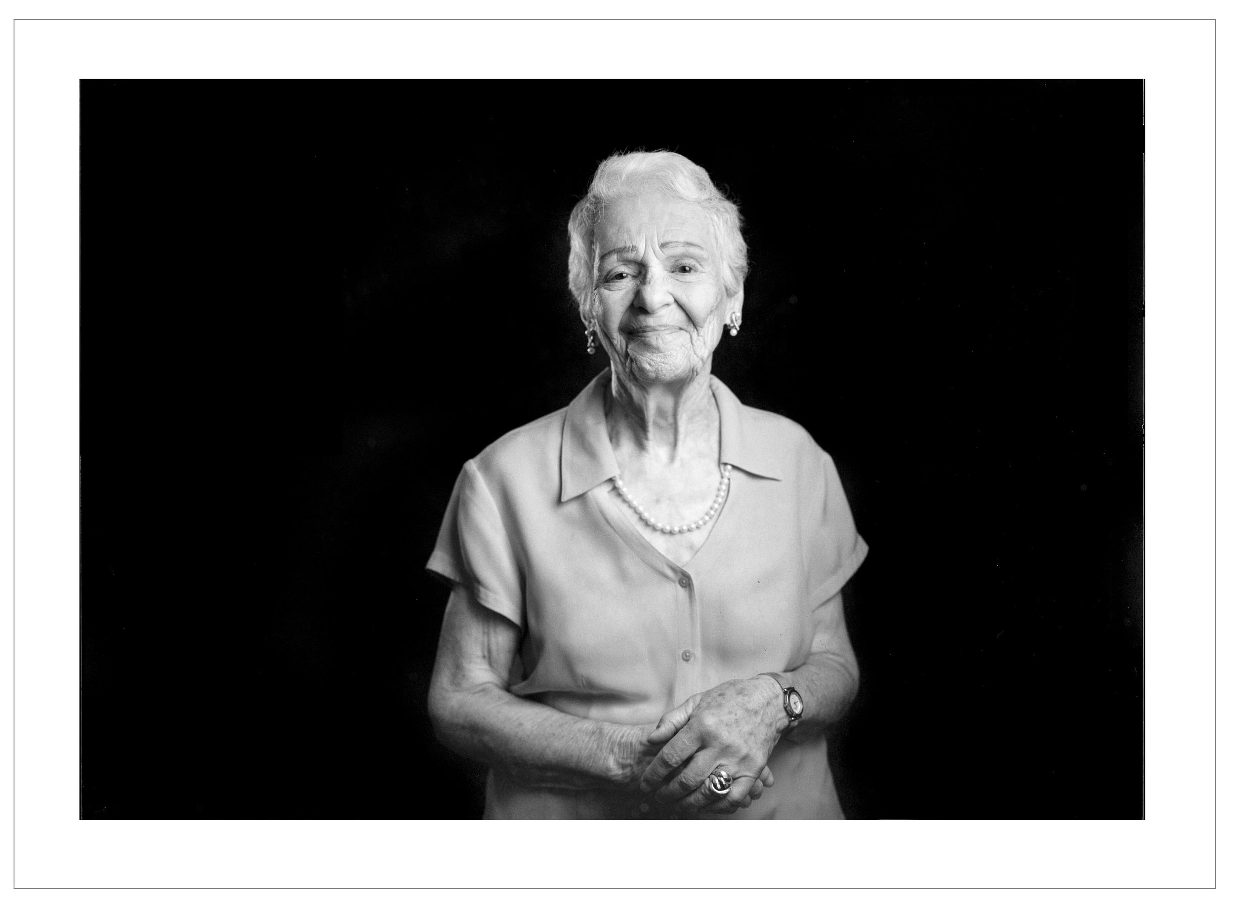Large-format black-and-white film portrait from my photographic archive.