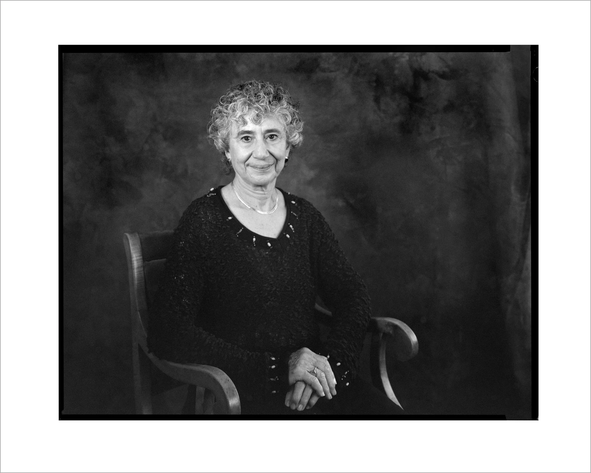 Large-format portrait made on black and white gelatin silver film and hand-printed in a darkroom by K. Andrzej.