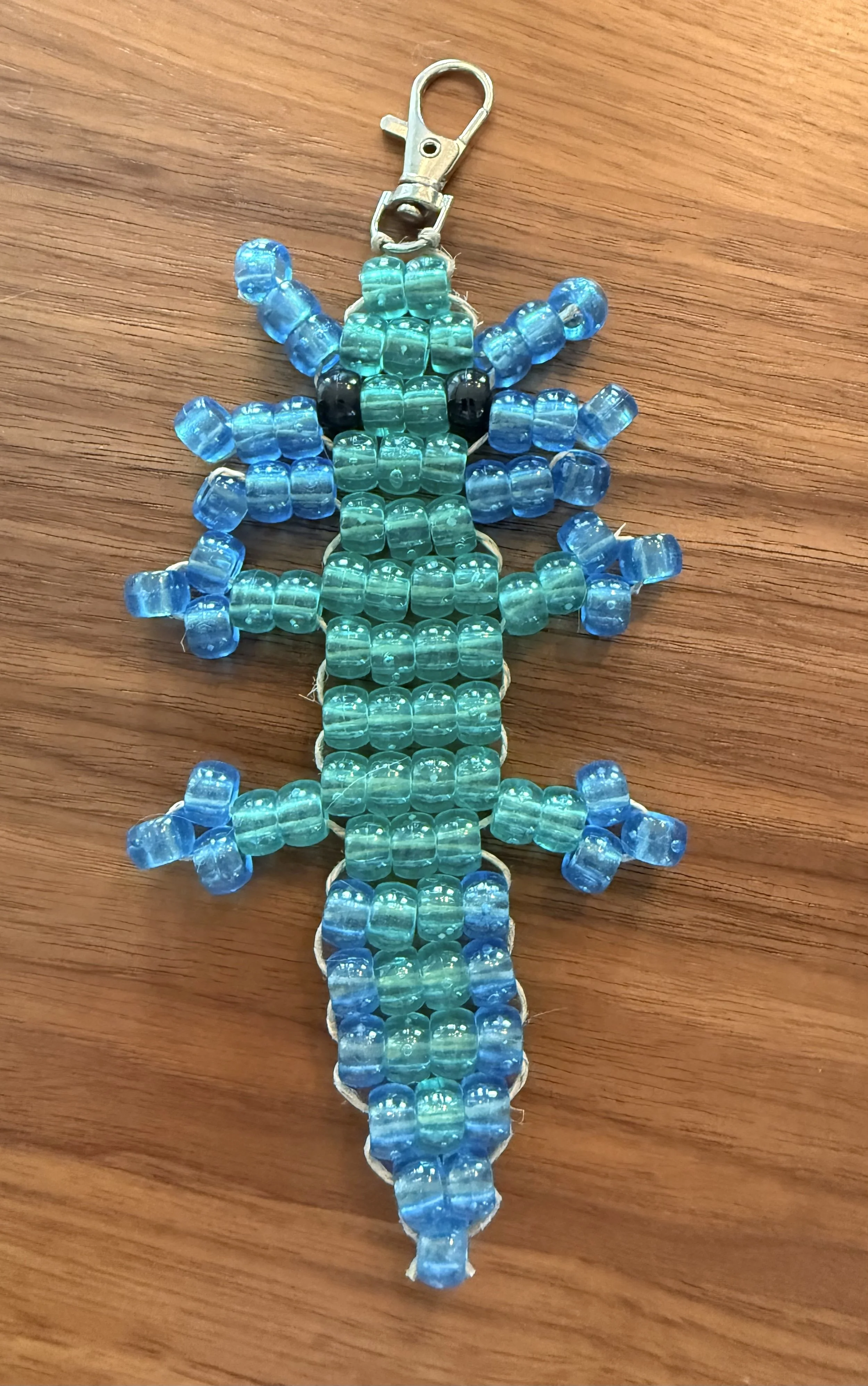 Teal Kandi Axolotl Keychain
