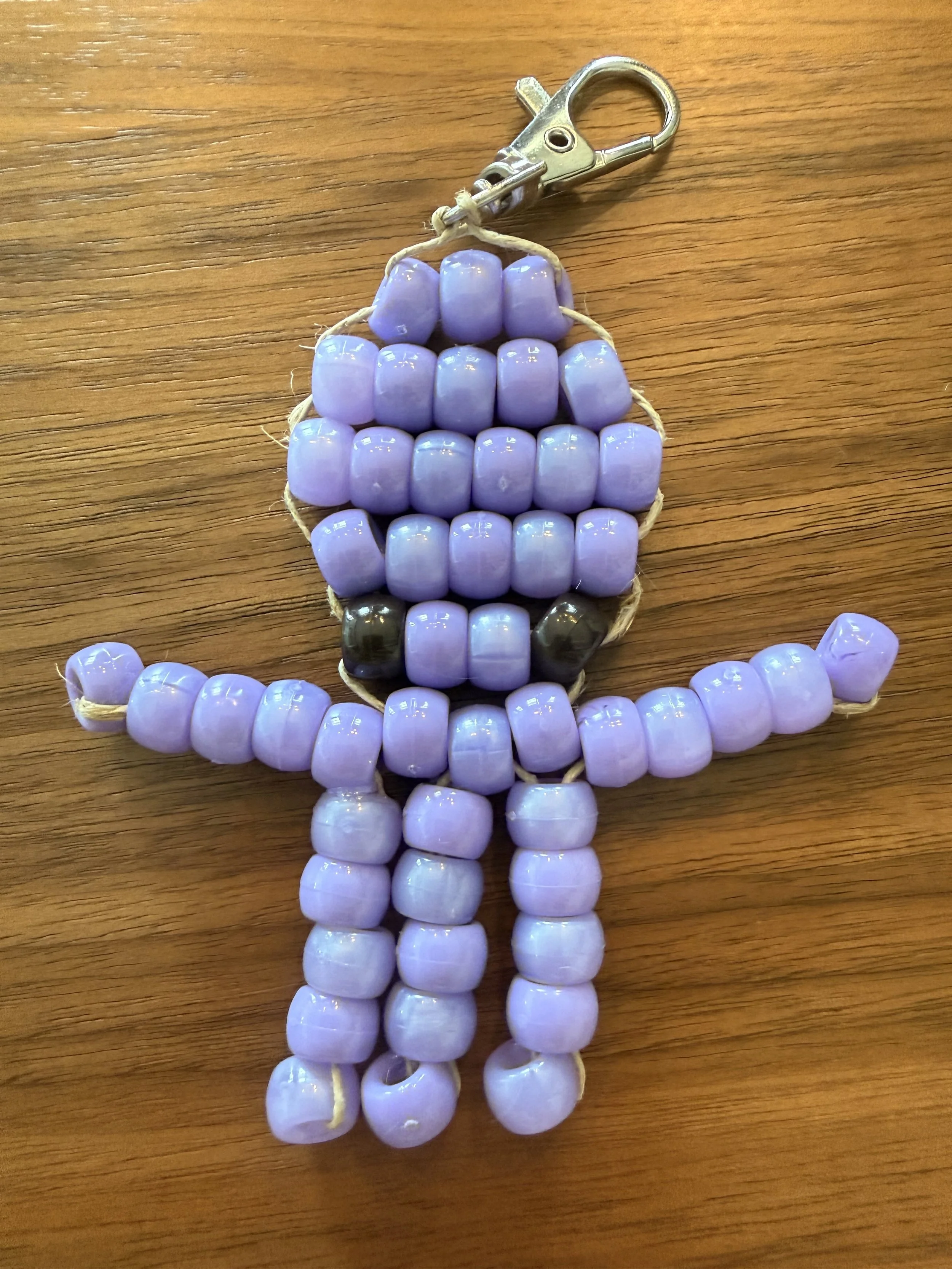 Purple Octopus Kandi Keychain