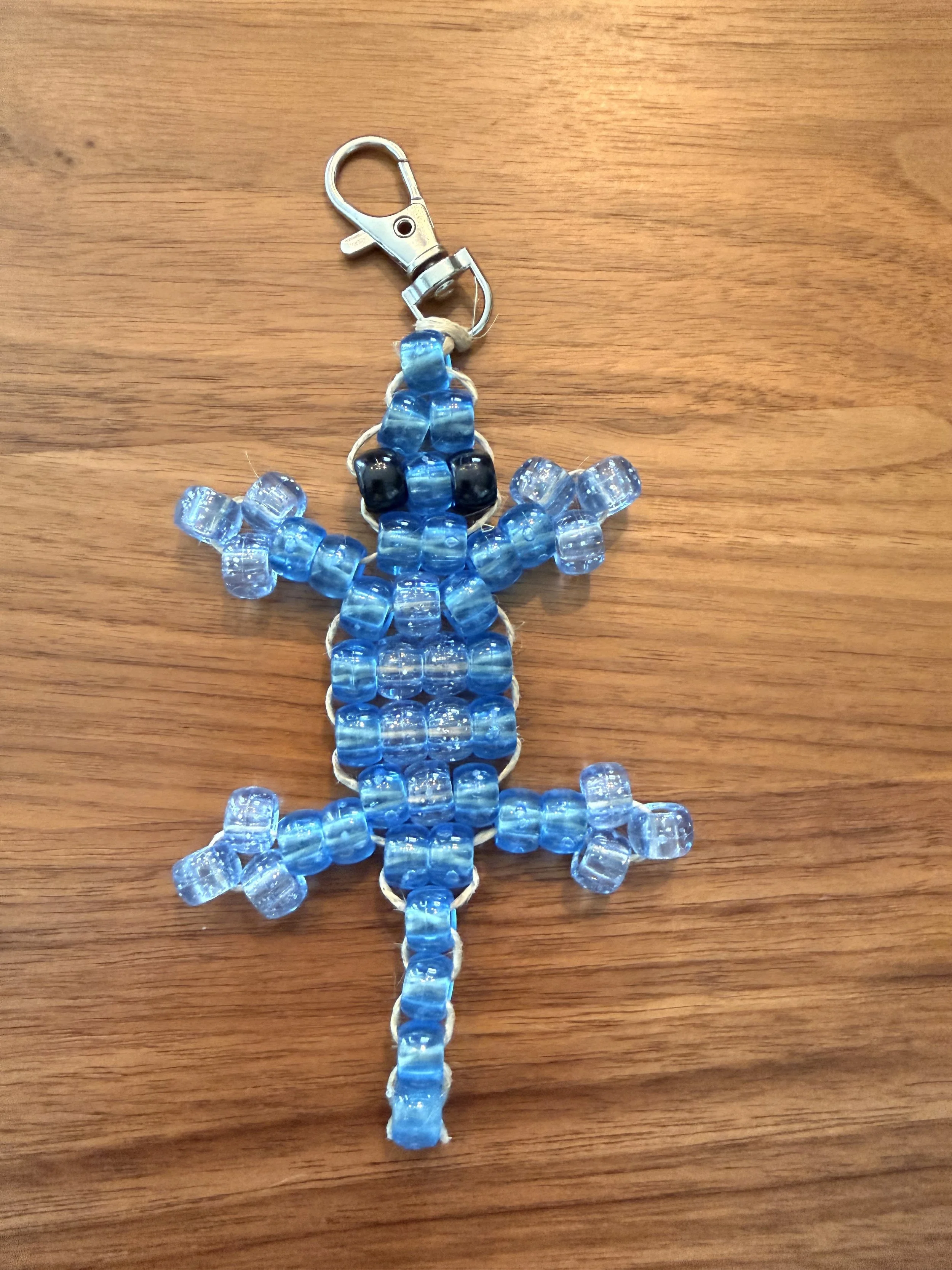 Blue Kandi Lizard Keychain
