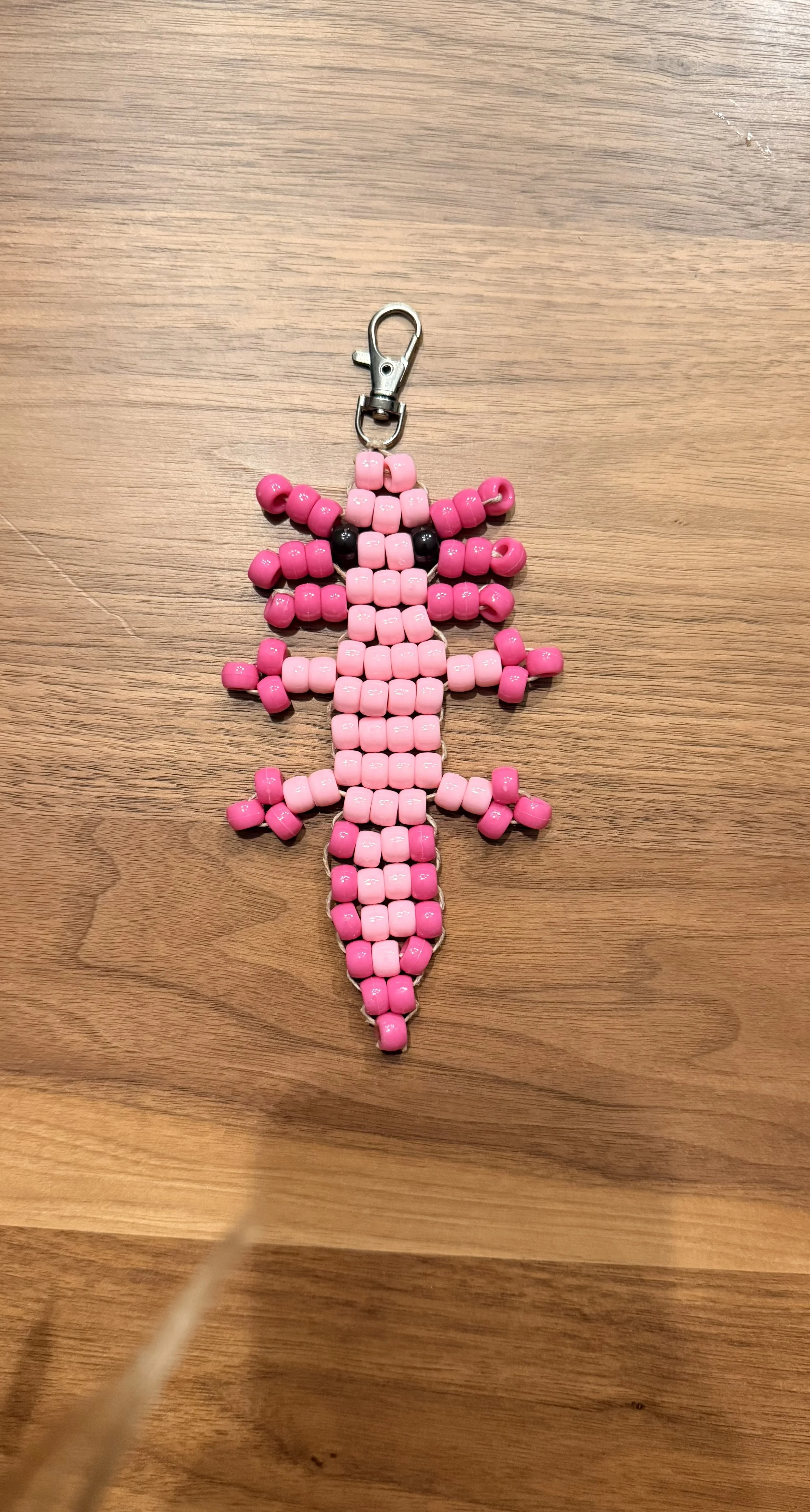 Pink Kandi Axolotl Keychain