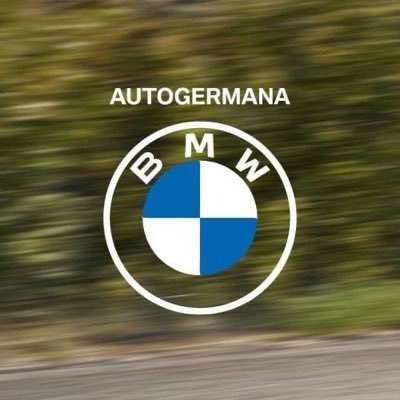 Logotipo de BMW con la palabra 'Autogermana' en la parte superior