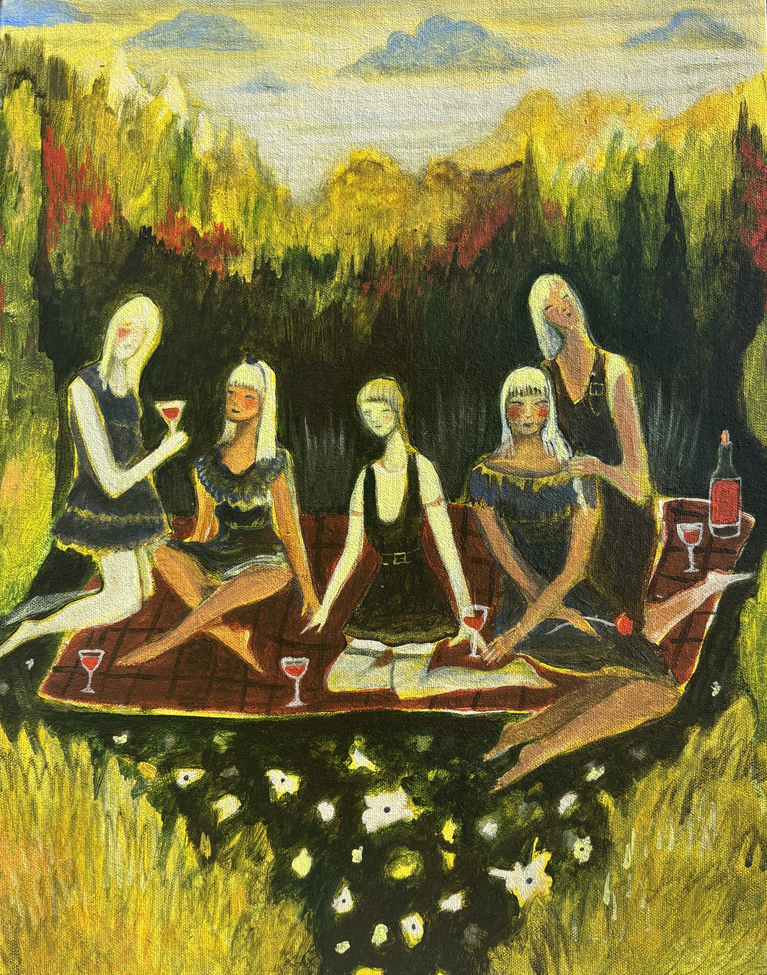 Girl Park, 2025 | acrylic on canvas panel | 18x14 inches