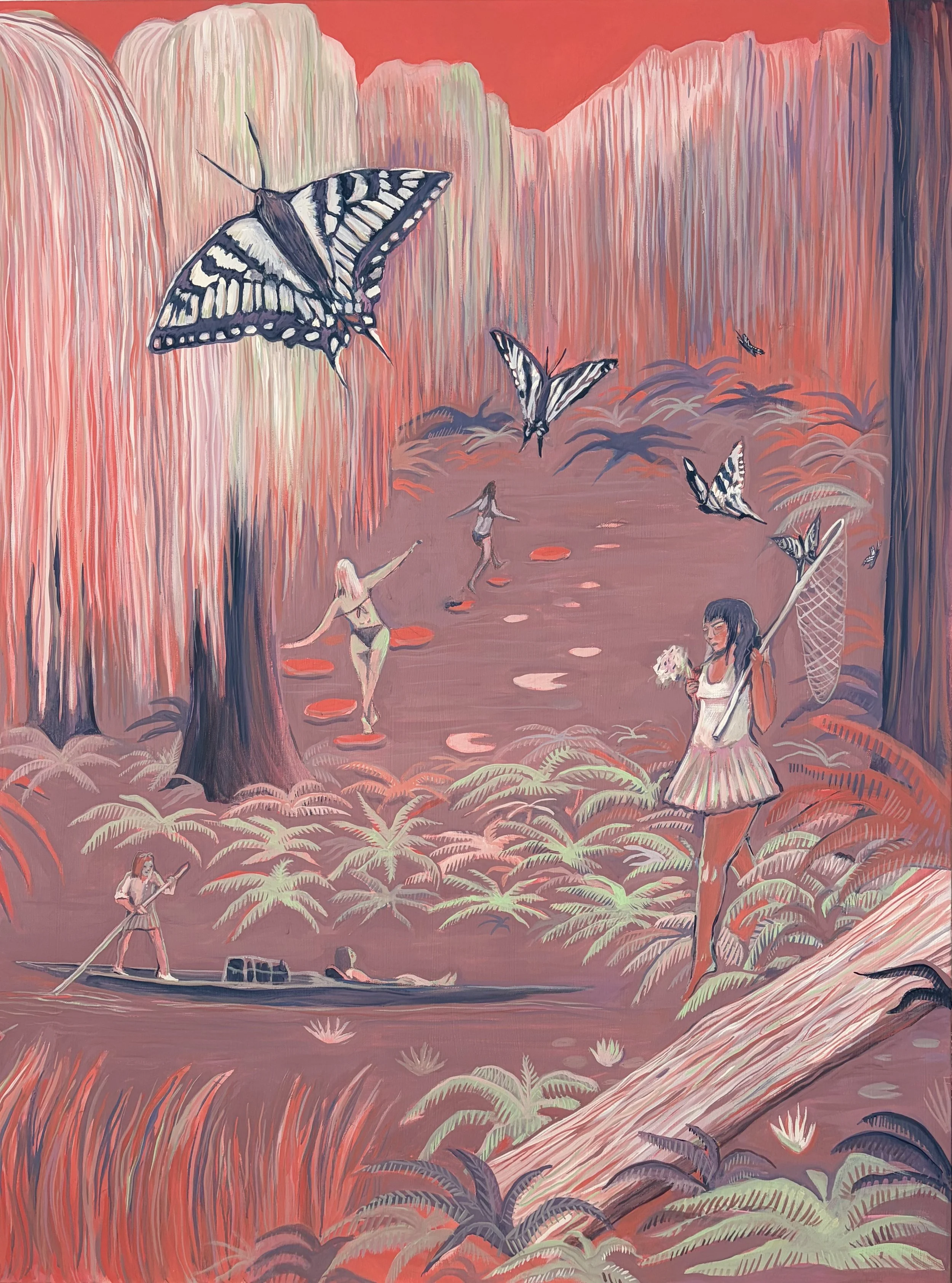 Pink Lagoon 2, 2026 | acrylic on canvas | 48x36 inches