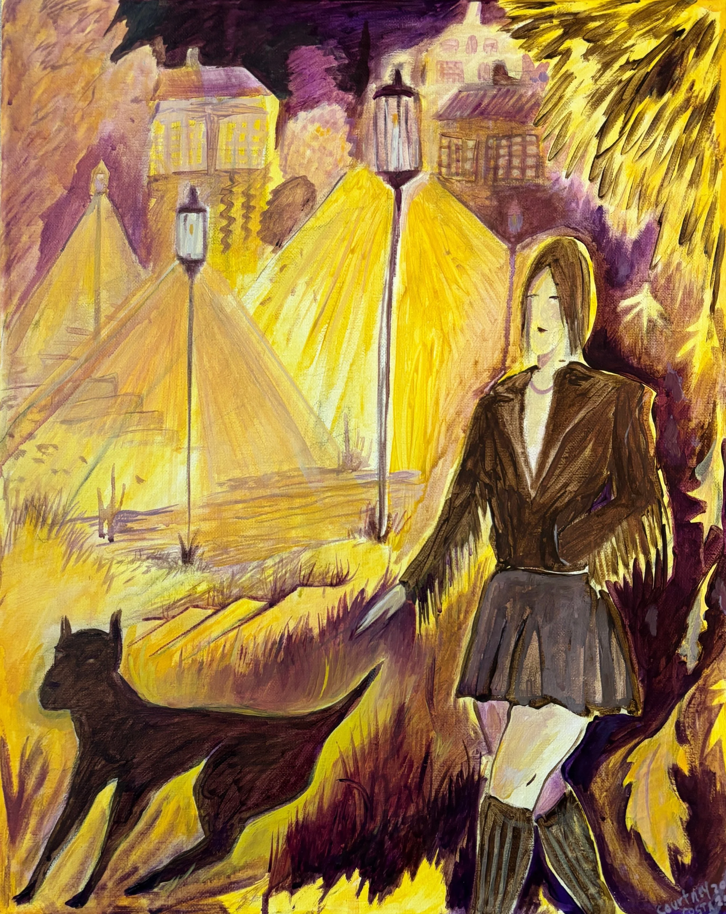 Walking The Dog At Night