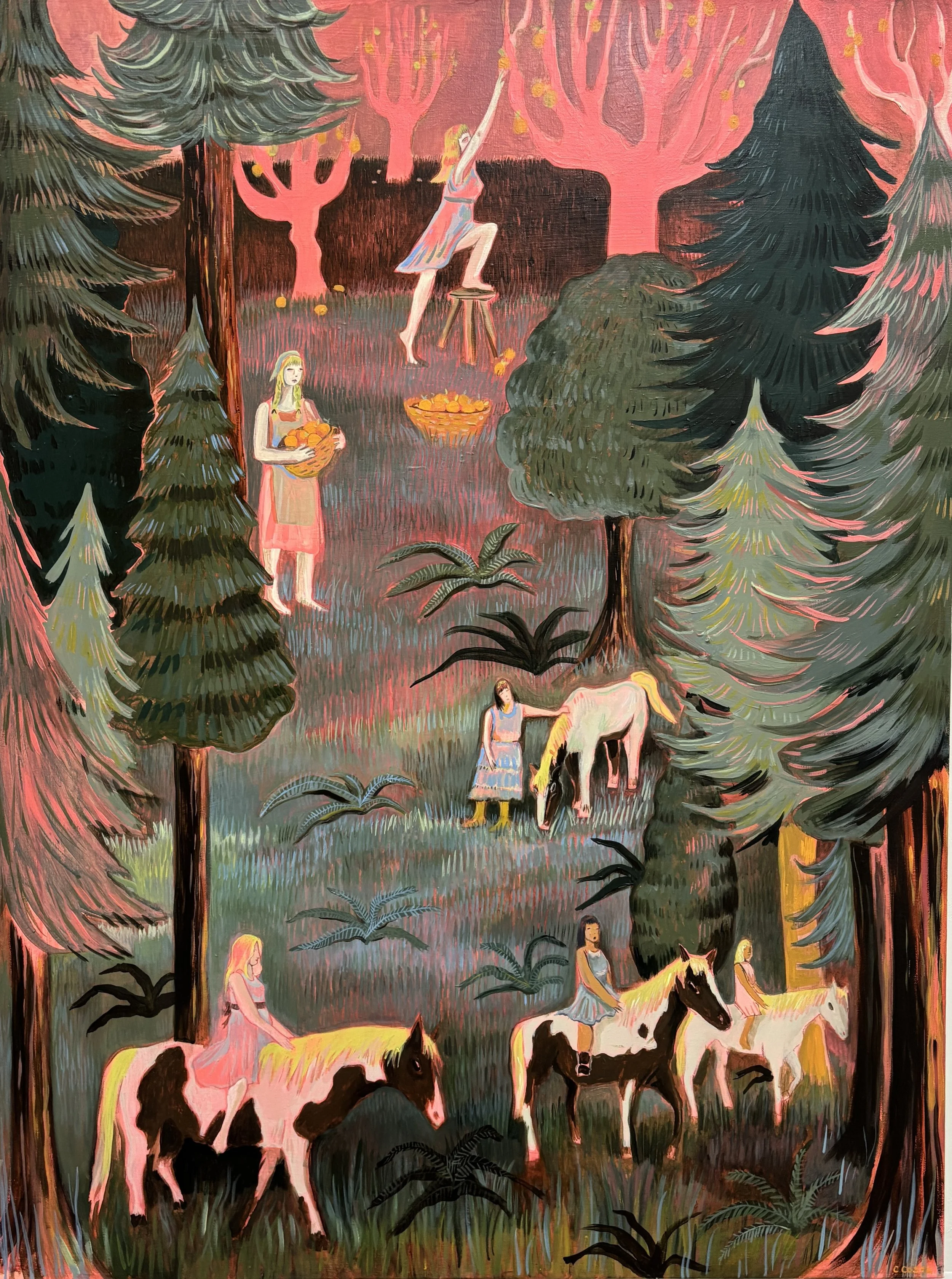 Riding Horses, 2026 | acrylic on canvas | 48x36 inches