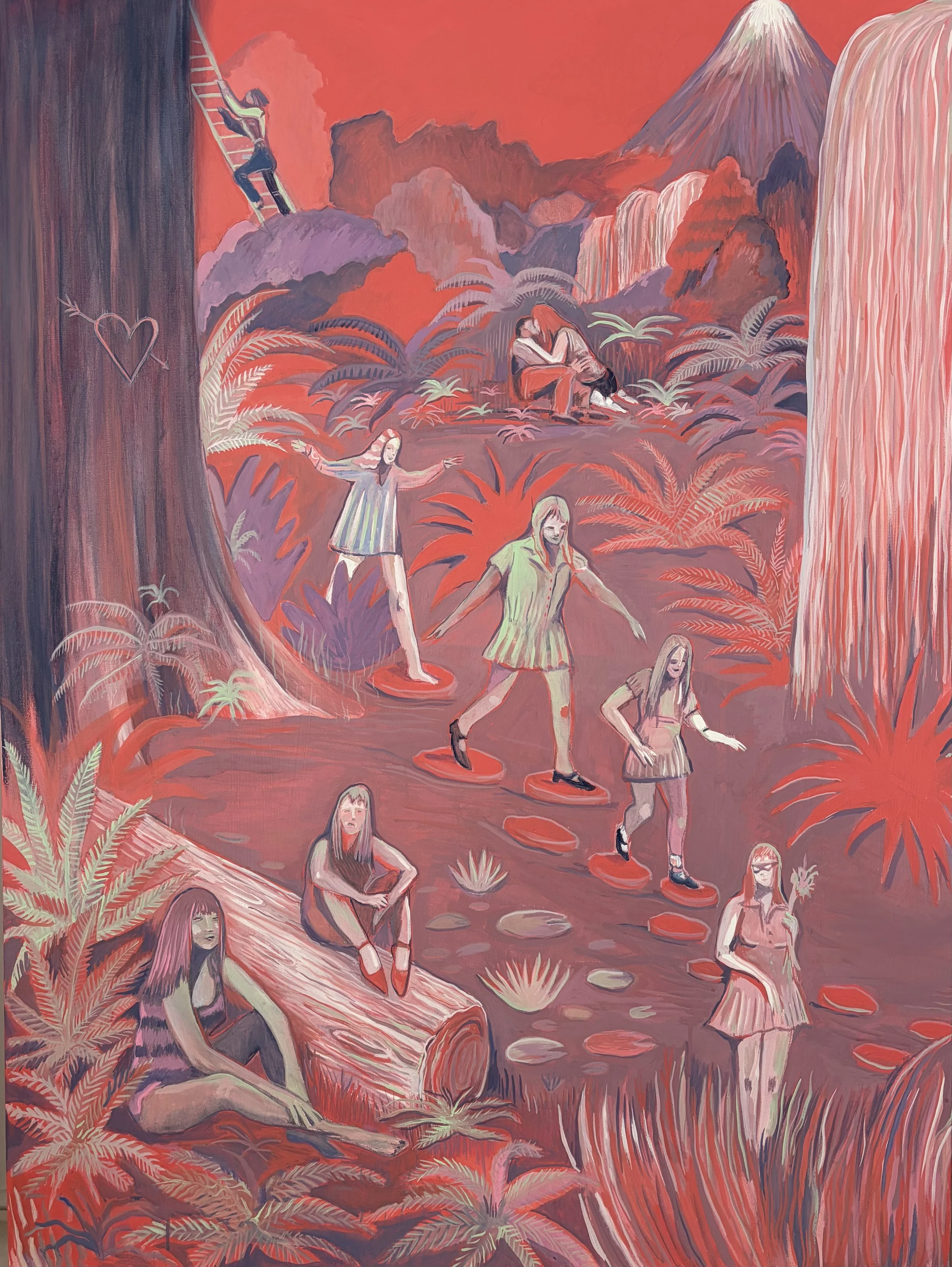Pink Lagoon 1, 2026 | acrylic on canvas | 48x36 inches