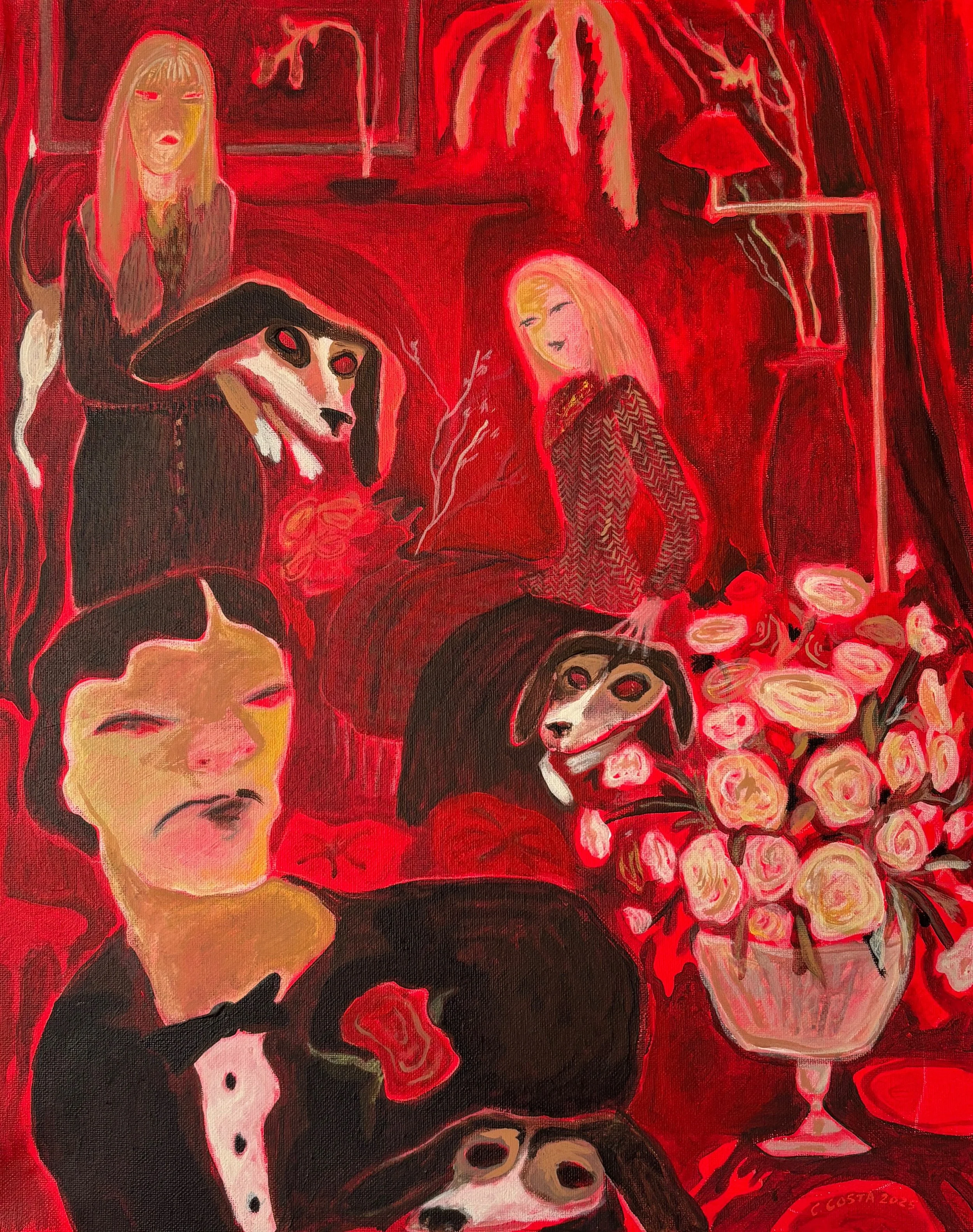 Evil Beagle, 2025 | acrylic on canvas | 20x16 inches
