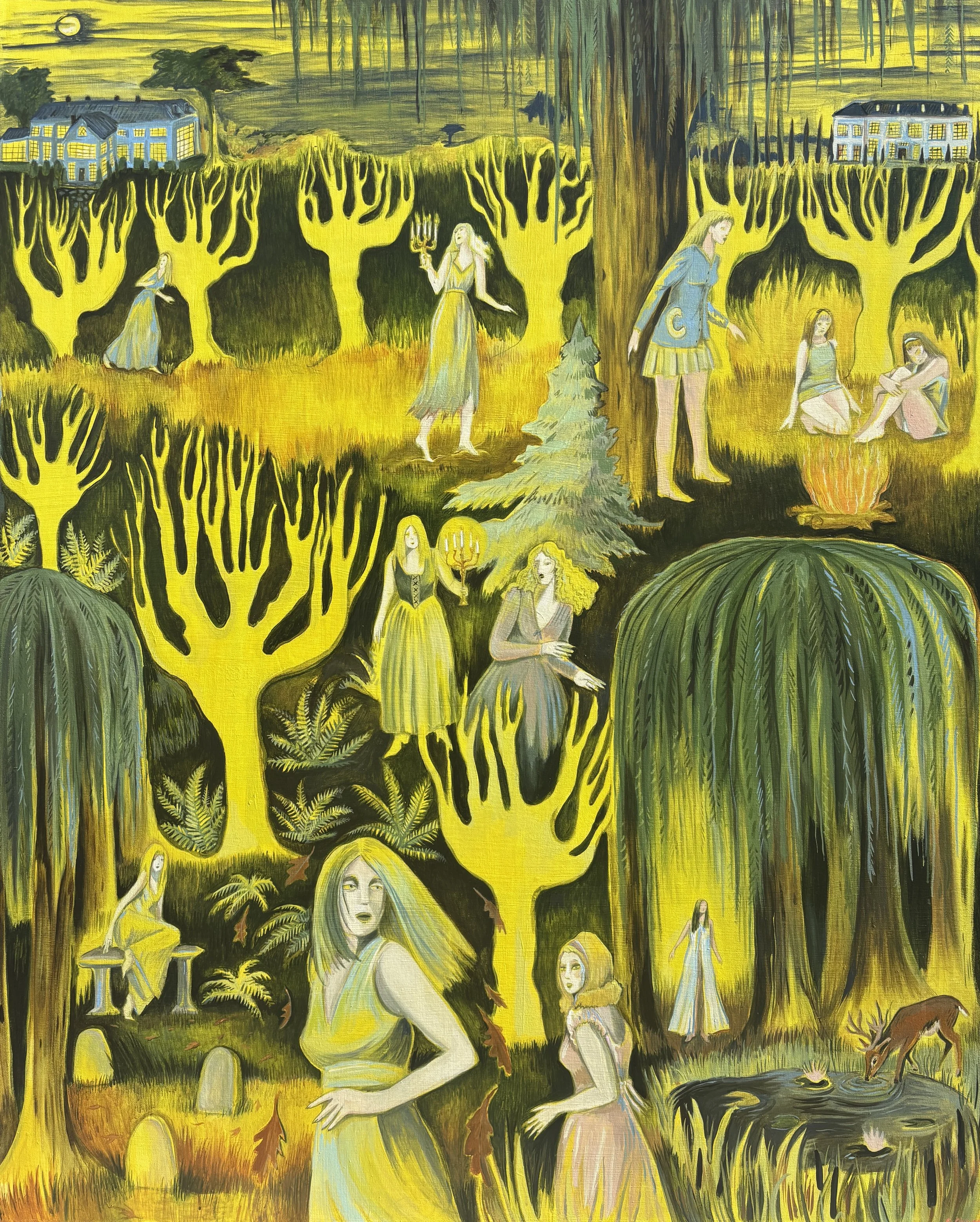 Into The Woods, 2026, acrylic on canvas, 60x48 inches