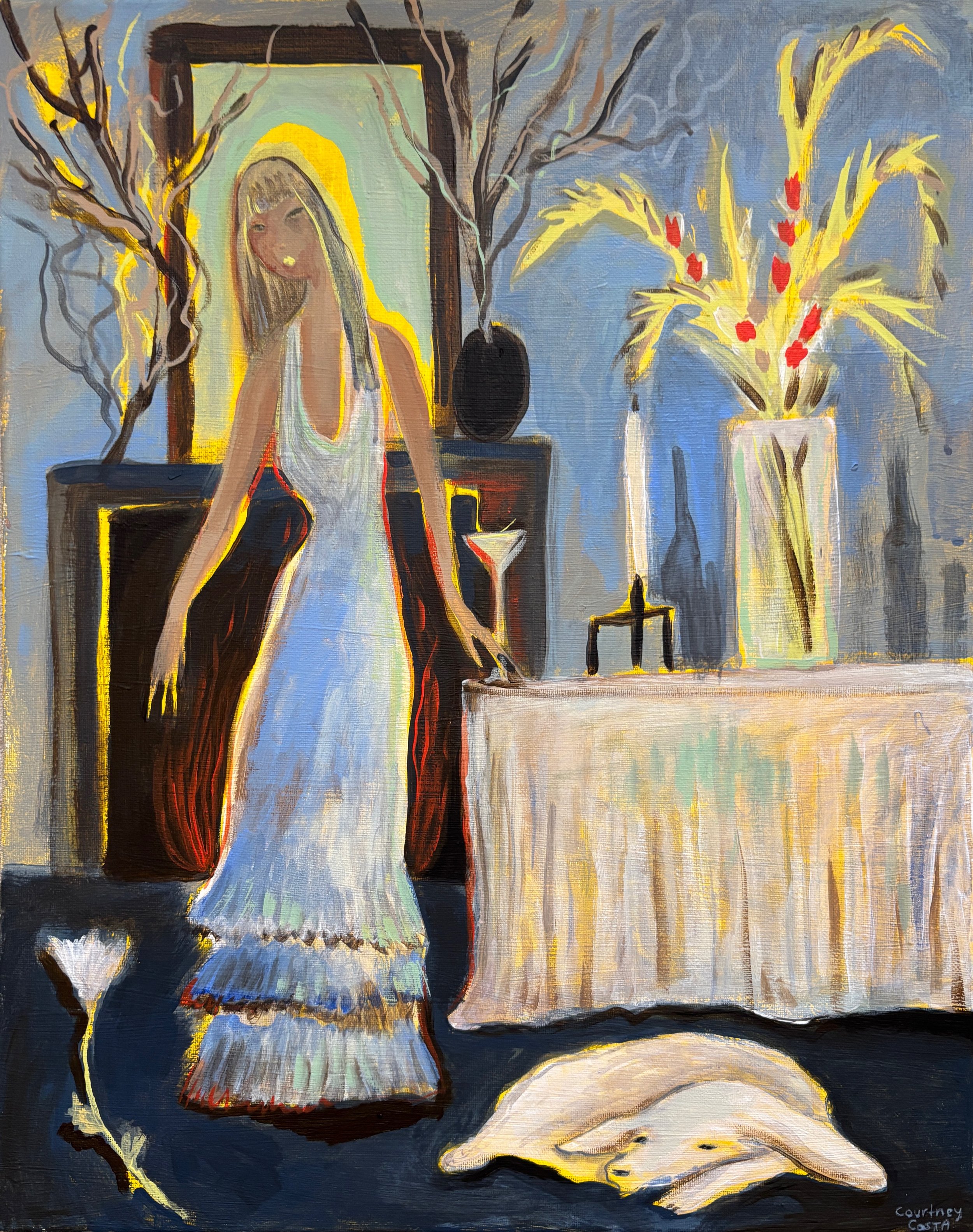 Ghost Dog, 2025 | acrylic on canvas | 20x16 inches