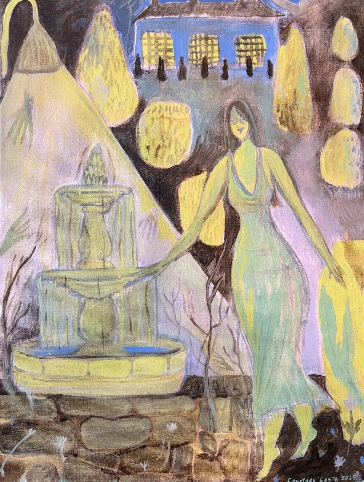 Girl At The Fountain