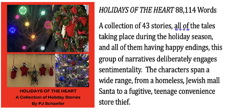 Cover of a book titled "Holidays of the Heart" with a Christmas tree, wreath, and holiday decorations in a collage style.