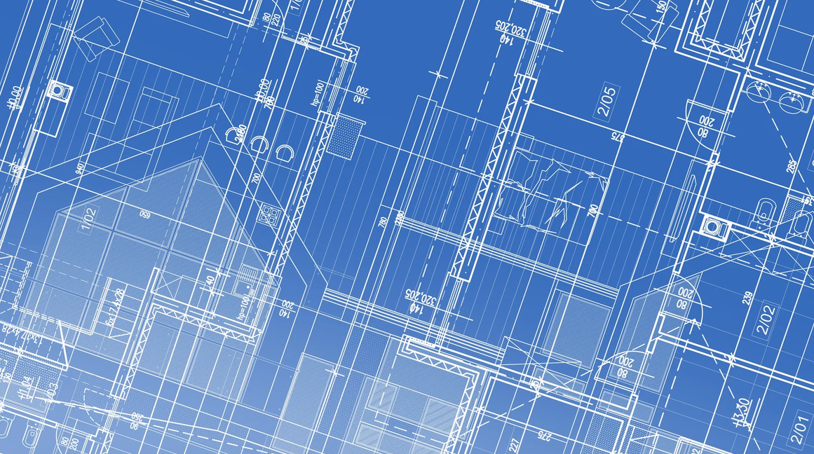 zoomed in photo of blueprints