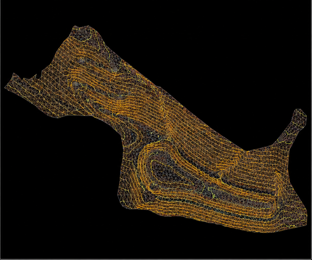Feature-coded topographical survey and DTM output