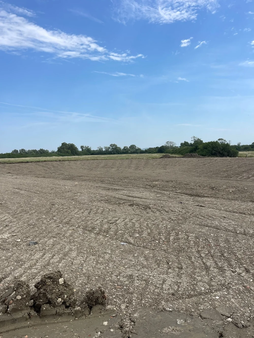 Topsoil placement across the development