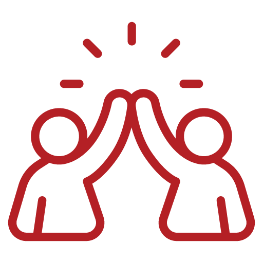 Illustration of two people giving each other a high five indicating celebration or excitement after the detail is complete.