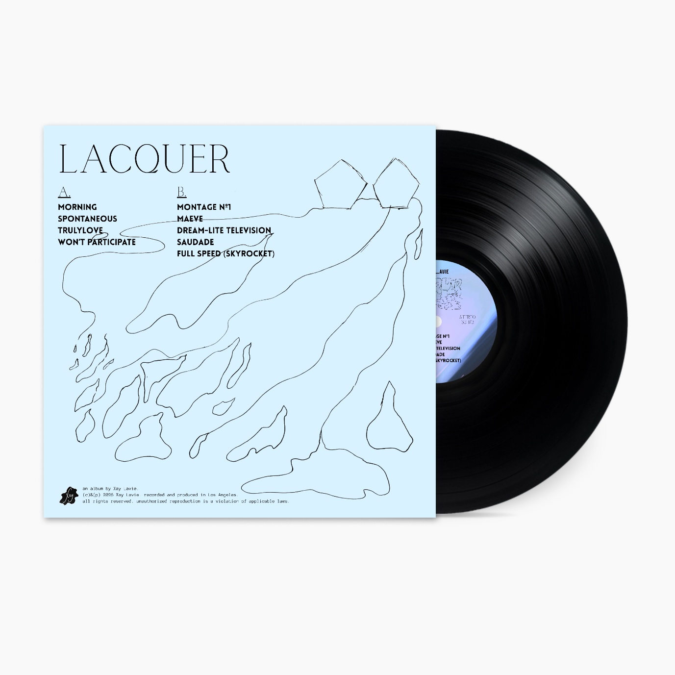 Art for the backside of the Lacquer vinyl record