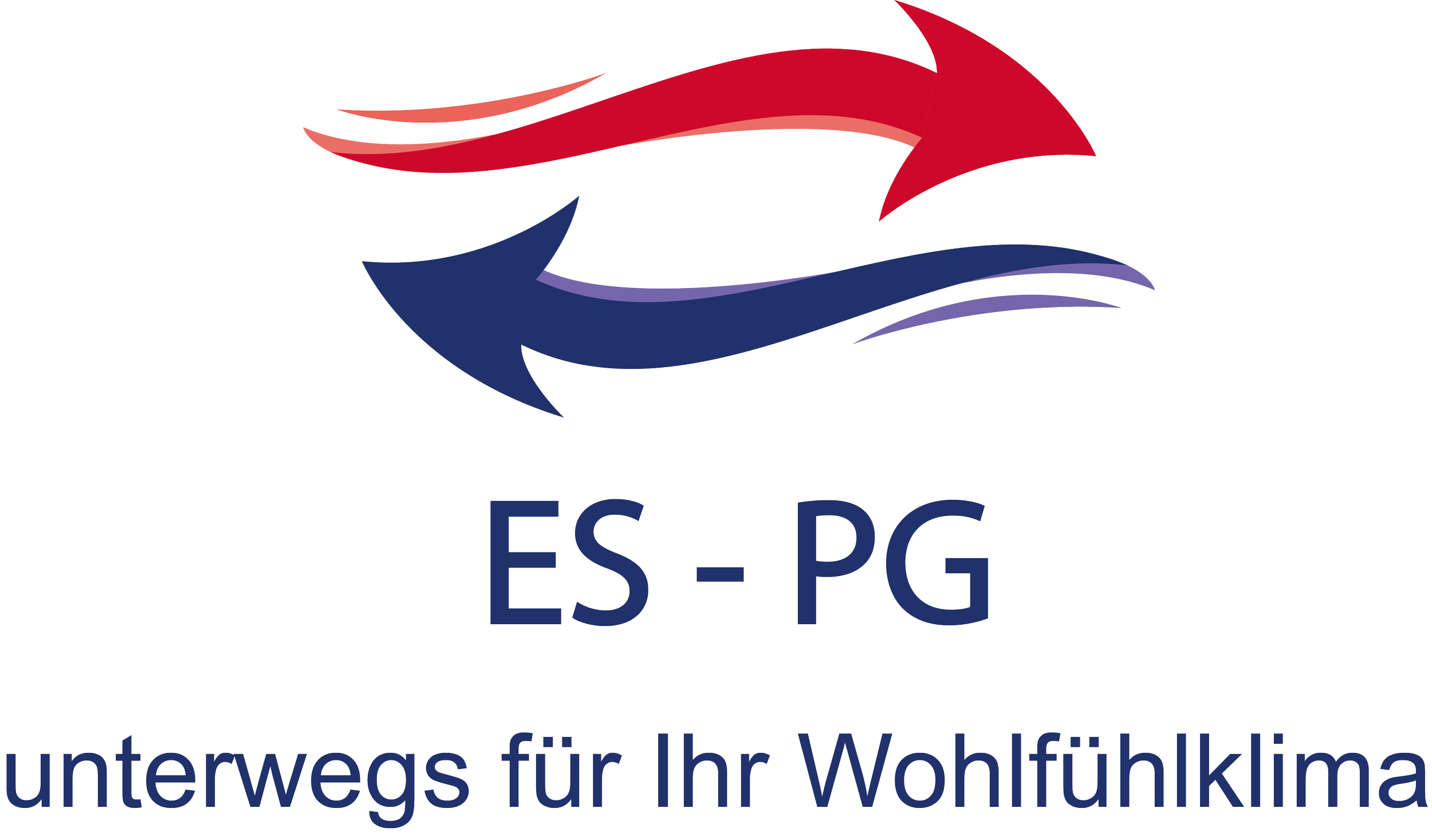 Logo mit roten und blauen Pfeilen, der Text 'FS - PG' und ein Slogan, der auf eine umweltfreundliche Website hinweist.