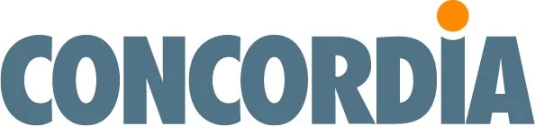 Das Logo von CONCORDIA, bestehend aus dem Wort 'CONCORDIA' in großen, blauen Buchstaben mit einem kleinen orangen Kreis über dem Buchstaben 'I'.