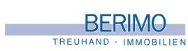 Logo mit dem Text 'BERIMO TREUHAND IMMOBILIEN' in blauer Schrift auf weißem Hintergrund.