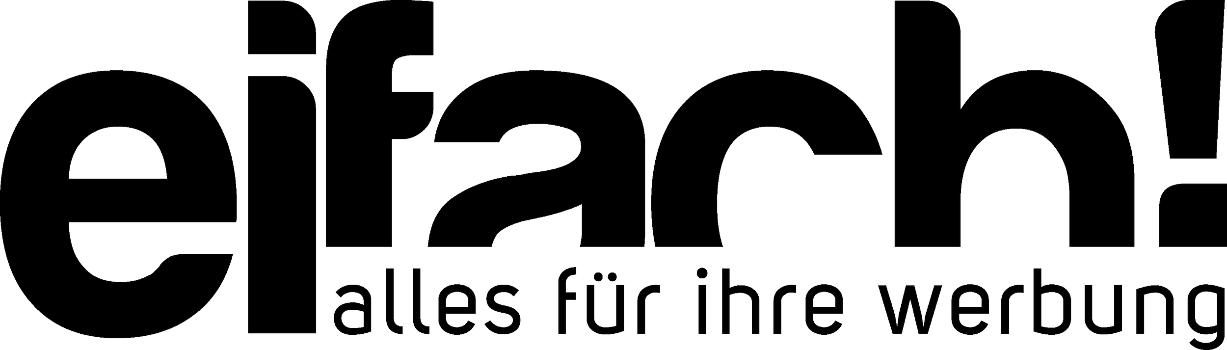 Das Logo von eraf, einer Firma für Werbetechnik, mit dem Slogan "alles für Ihre Werbung".