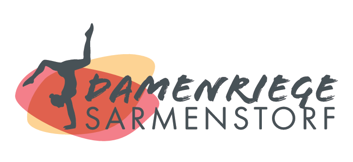 Logo mit einem Balanceakt und den Texten "Damenritte Sarmenstorf"
