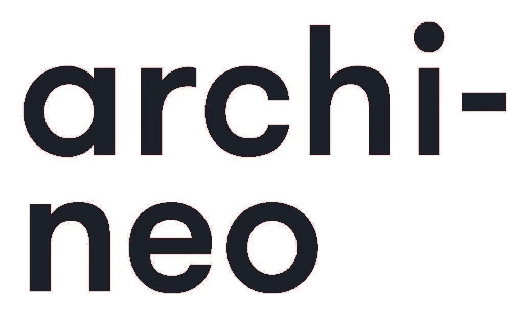 Text mit den Worten 'archi-neo' in großen schwarzen Buchstaben auf weißem Hintergrund.
