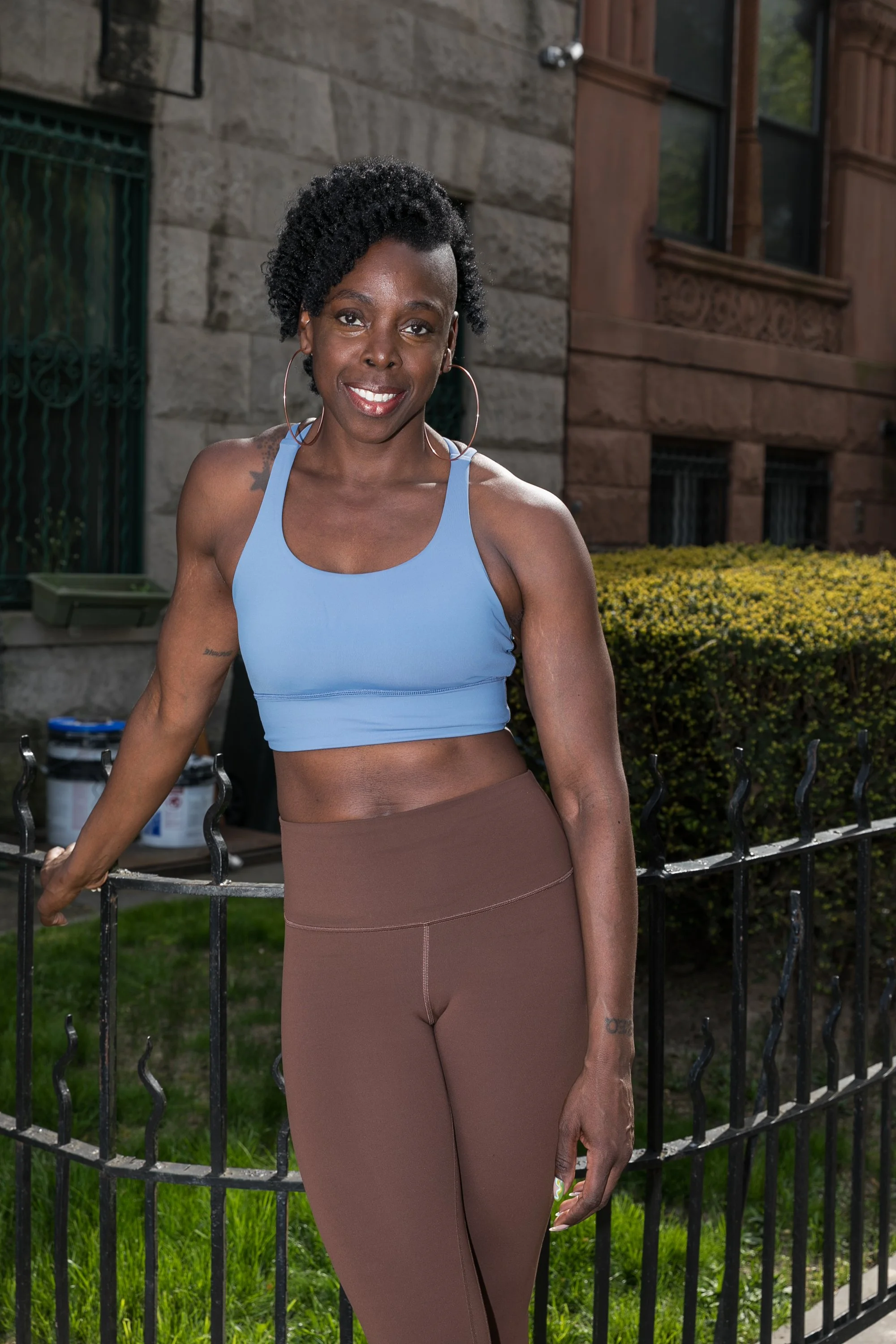 Ife Obi, founder of The Fit In, in Bed-Stuy, Brooklyn