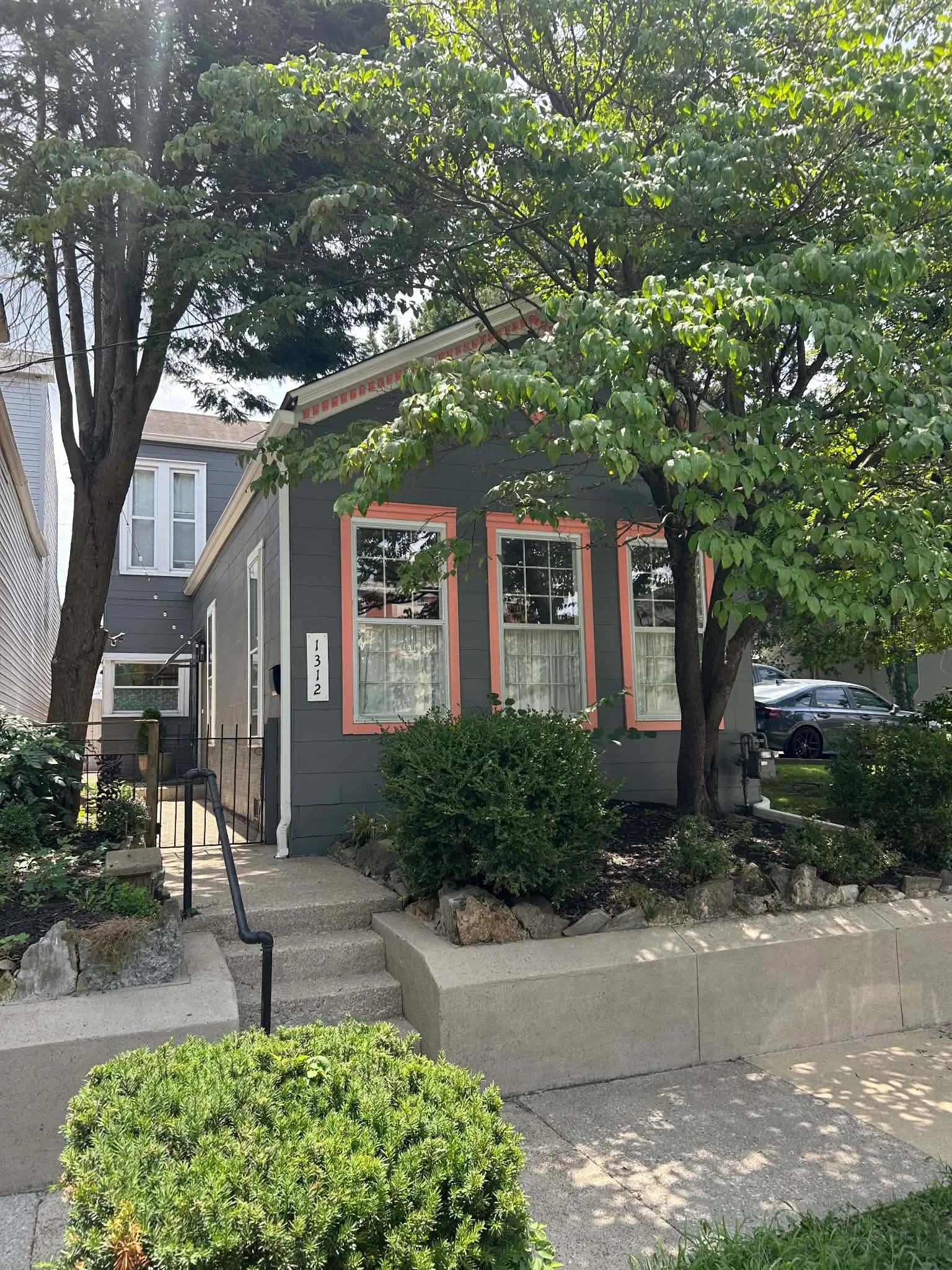 Home exterior and sidewalks