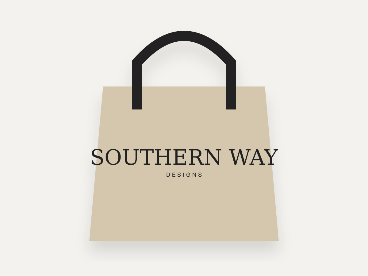 Illustrative Southern Way Designs Branded Tote Bags mockup