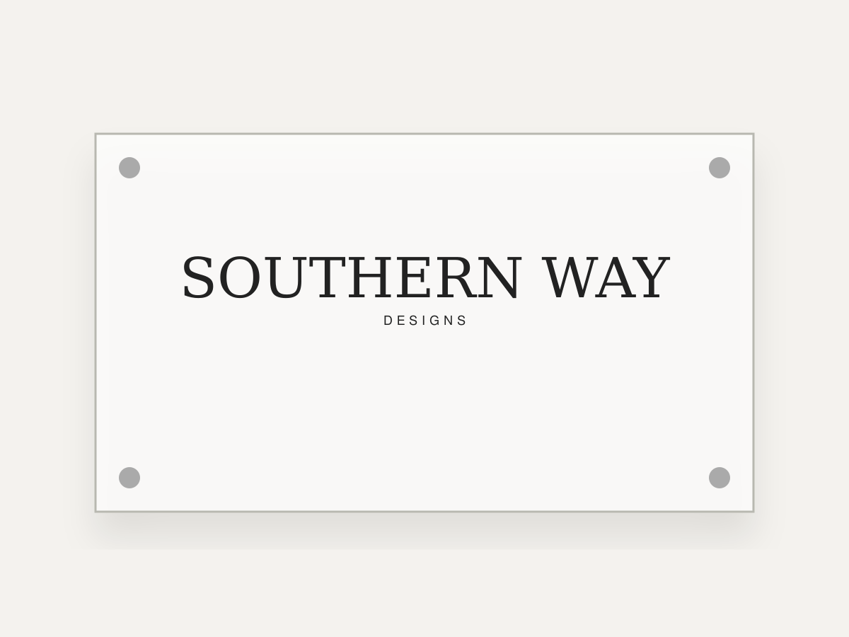 Illustrative Southern Way Designs Acrylic Signs mockup