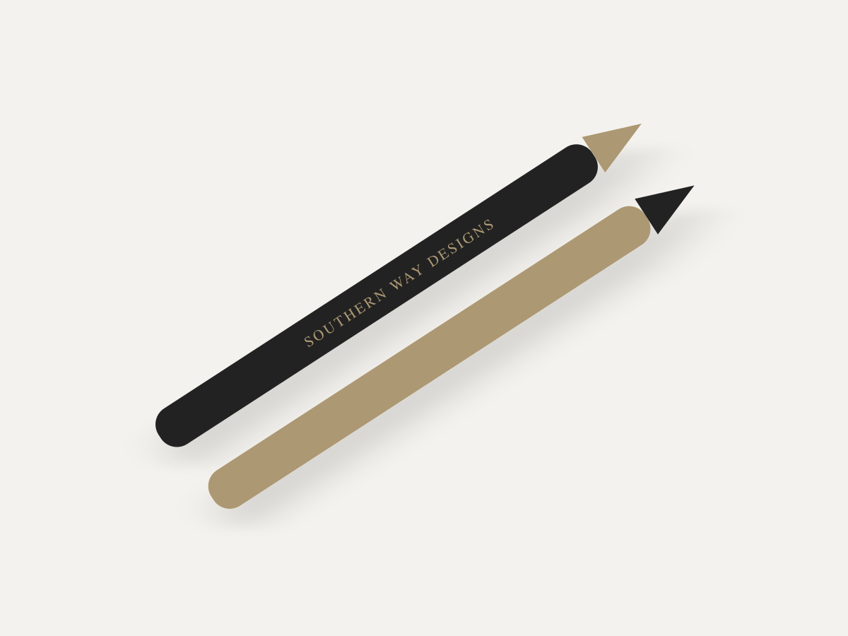 Illustrative Southern Way Designs Pens & Desk Essentials mockup