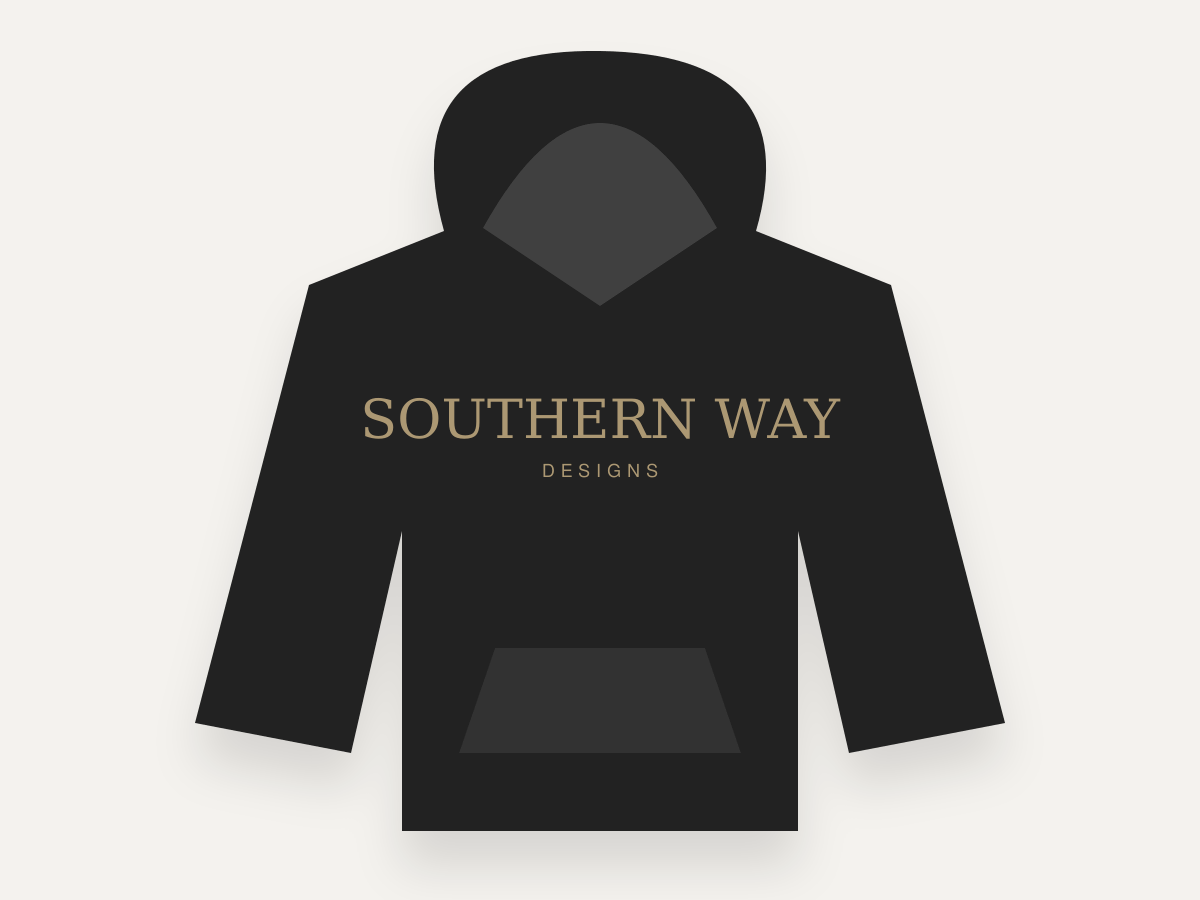 Illustrative Southern Way Designs Hoodies & Layers mockup