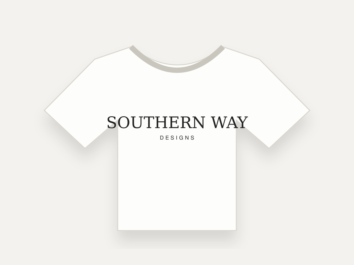 Illustrative Southern Way Designs Branded T-Shirts mockup