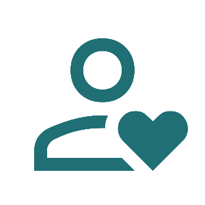 Icon of a person with a heart symbol next to them.