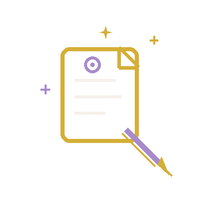 Journal page and pen icon representing reflection prompts, worksheets, rituals, and integration tools.