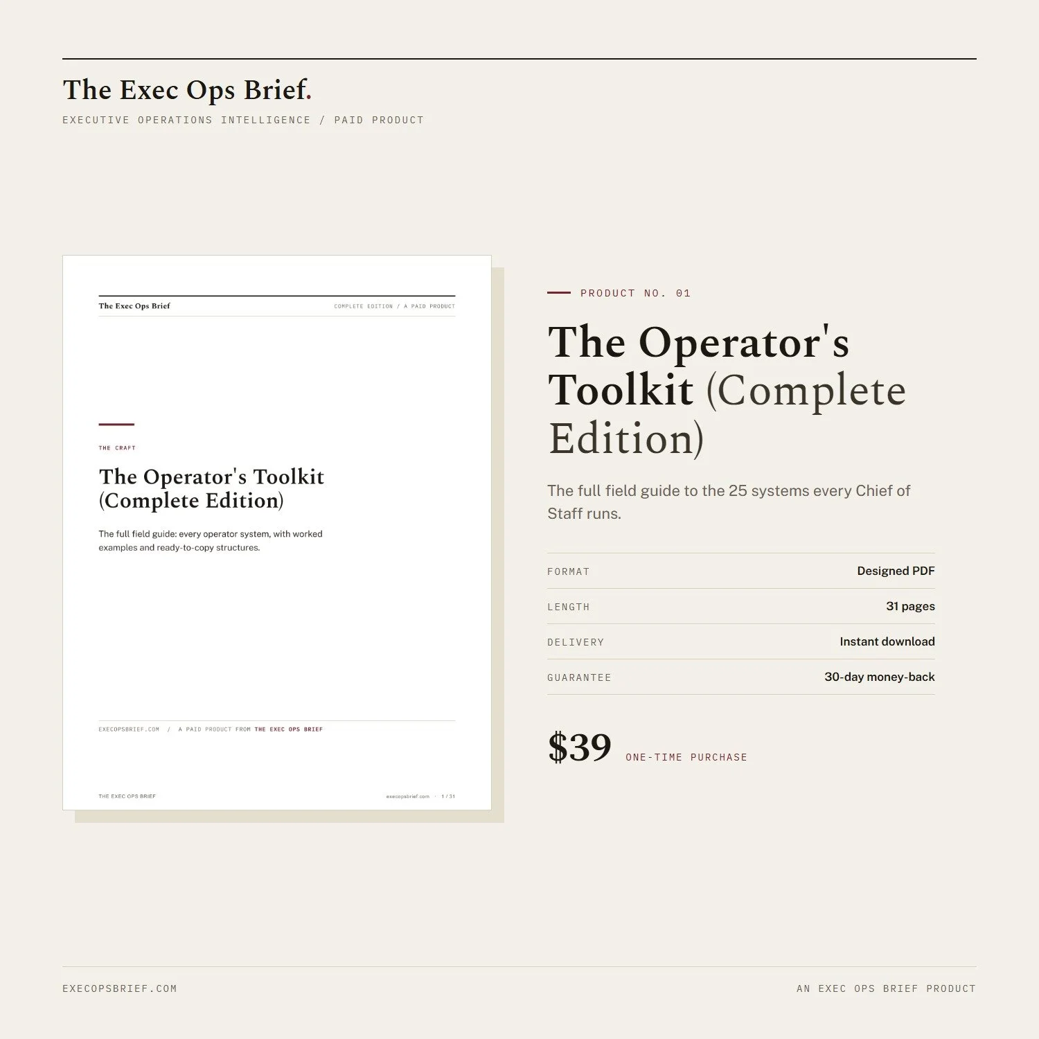 The Operator's Toolkit (Complete Edition)