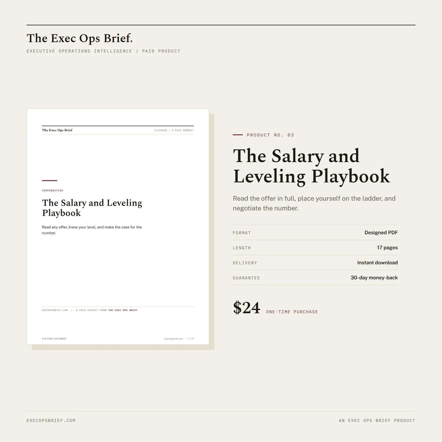 The Salary and Leveling Playbook