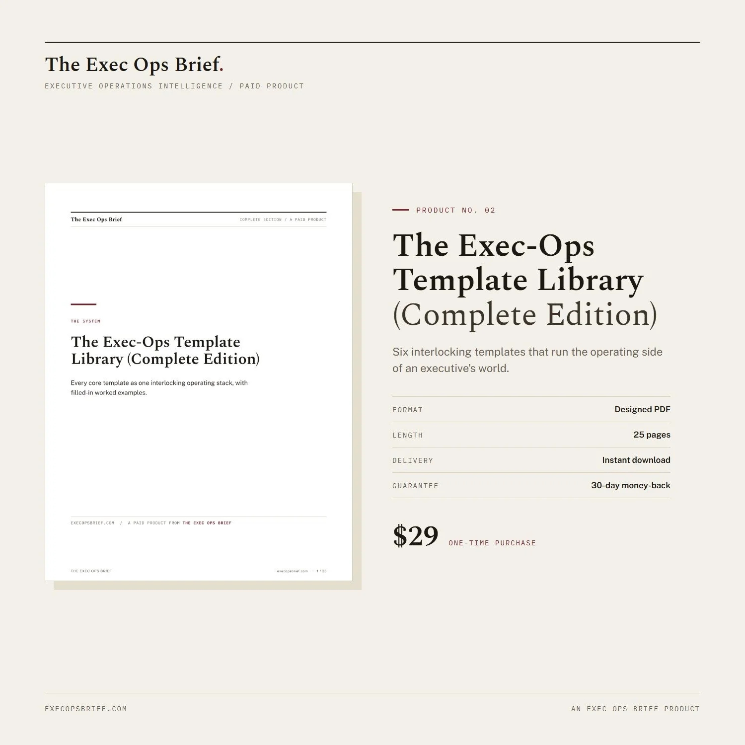 The Exec-Ops Template Library