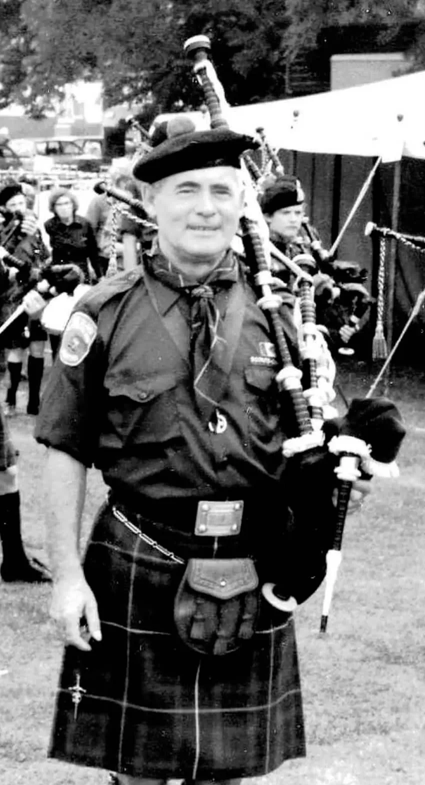 Pipe Major Robert Fraser, one of Kris' original teachers and mentors