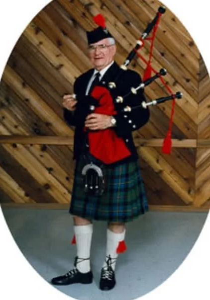 Pipe Major Bill McLeod, one of Kris' original teachers and mentors