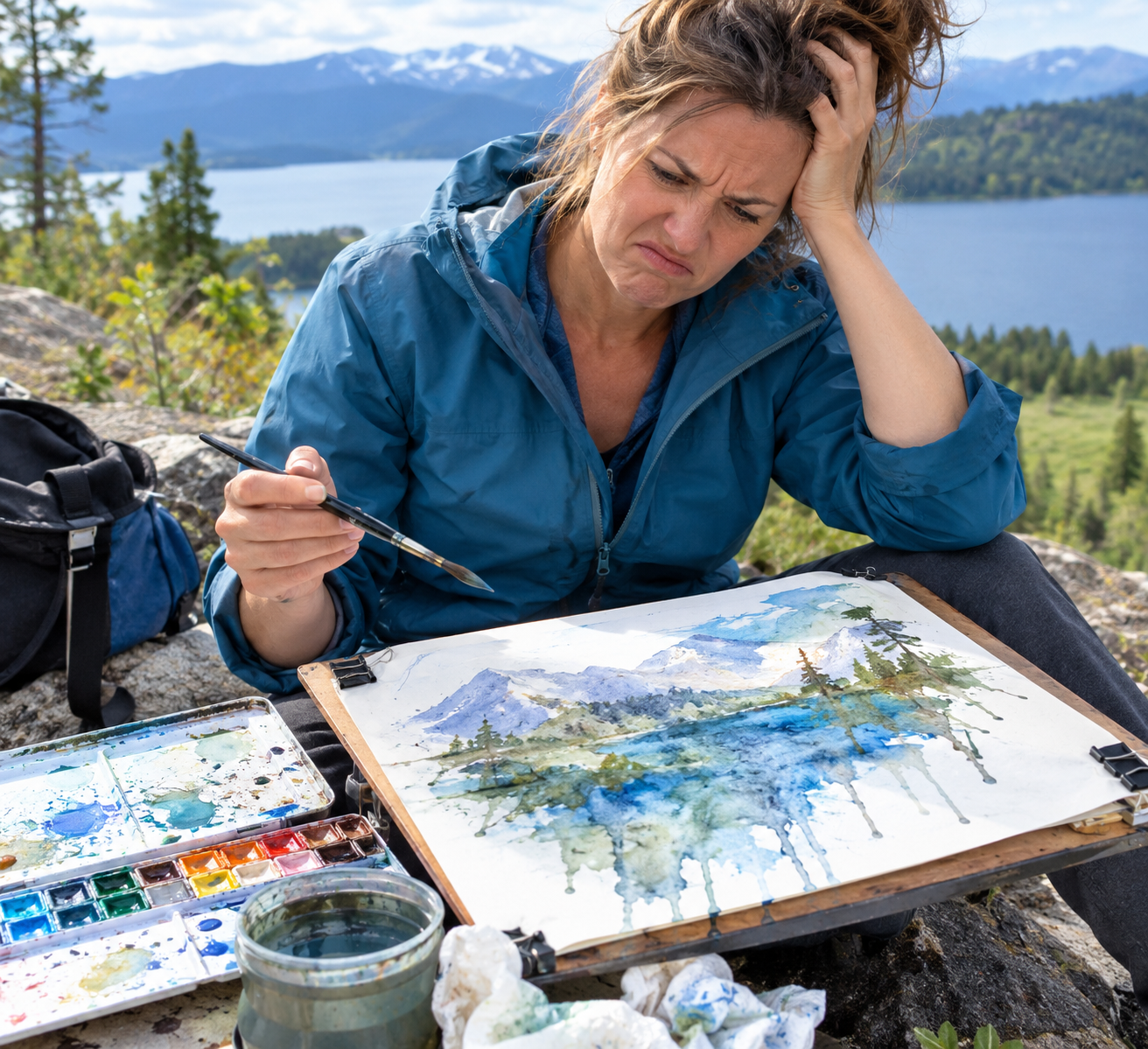 Hidden reason why most outdoor paintings never get finished.
