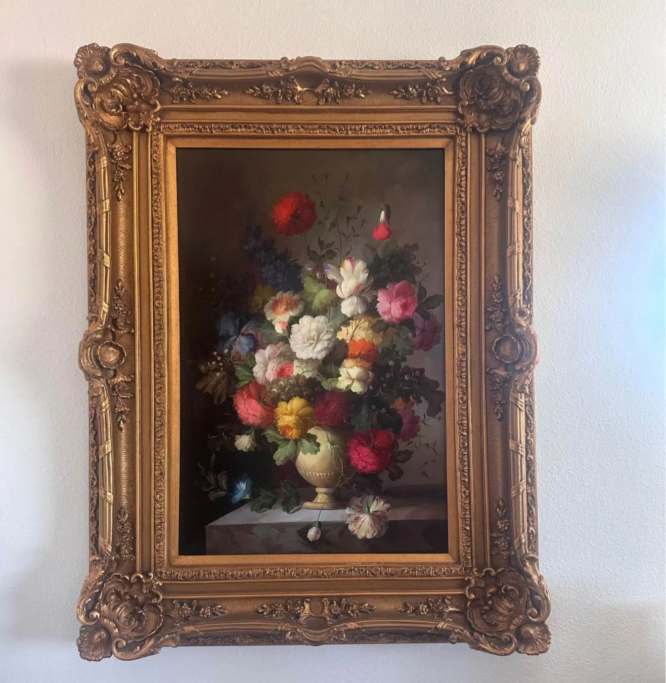 Coming to the shop soon. Making space for storage is tough but this one has to go. #vintage #vintagefinds #curatedhome #floral #art