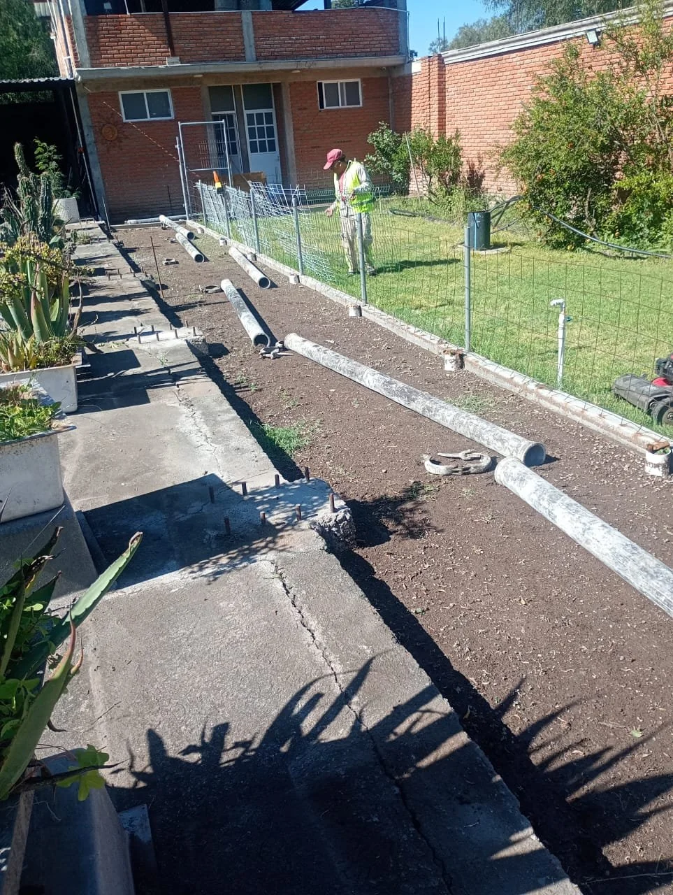 Pasillos de concreto estampado Rancho San Juan